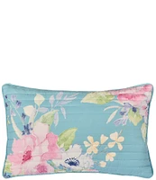 J by J. Queen New York Esme Floral Bouquet Printed Quilted Boudoir Pillow