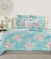 J. by J. Queen New York Esme Floral Bouquet Printed 18#double; Square Pillow