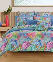 J. By J. Queen New York Hanalei Tropical Paradise Print Comforter Mini Set