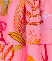 J.Marie Big Girls 7-14 Tropical Floral Print Playa Skirt