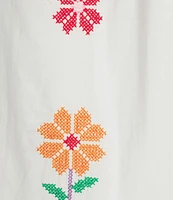 J.Marie Eloise Halter Neck Sleeveless Embroidered Mini Shift Dress