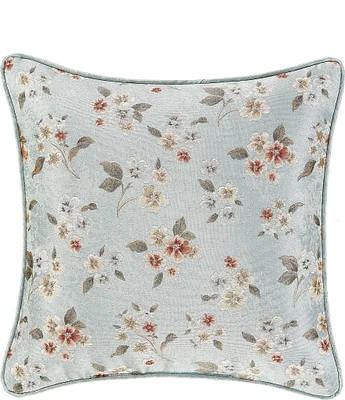 J. Queen New York Prestige Woven Ditsy Floral Design Reversible Square Decorative Pillow