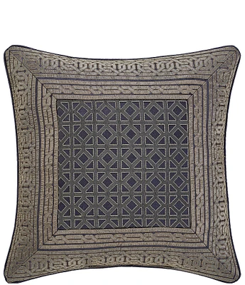 J. Queen New York Alaro Woven Geometric Decorative Reversible Square Pillow