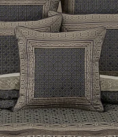 J. Queen New York Alaro Woven Geometric Decorative Reversible Square Pillow