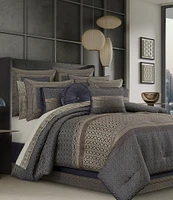 J. Queen New York Alaro Woven Geometric Decorative Reversible Square Pillow