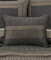 J. Queen New York Alaro Woven Geometric Pattern Decorative Reversible Boudoir Pillow