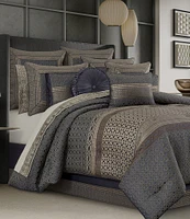 J. Queen New York Alaro Woven Geometric Pattern Decorative Reversible Boudoir Pillow