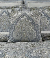 J. Queen New York Allora Woven Damask Reversible Square Pillow