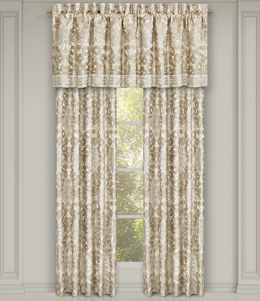 J. Queen New York Amaretto Jacquard Grand-Scale Woven Window Treatments