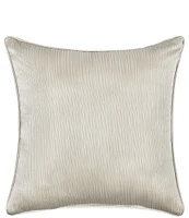 J. Queen New York Amaretto Woven Medallion Border 18#double; Square Decorative Pillow