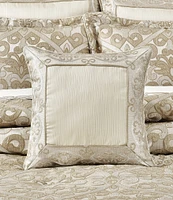 J. Queen New York Amaretto Woven Medallion Border 18#double; Square Decorative Pillow
