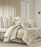 J. Queen New York Amaretto Woven Medallion Border 18#double; Square Decorative Pillow