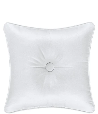 J. Queen New York Astoria Button-Tufted Satin Square Pillow