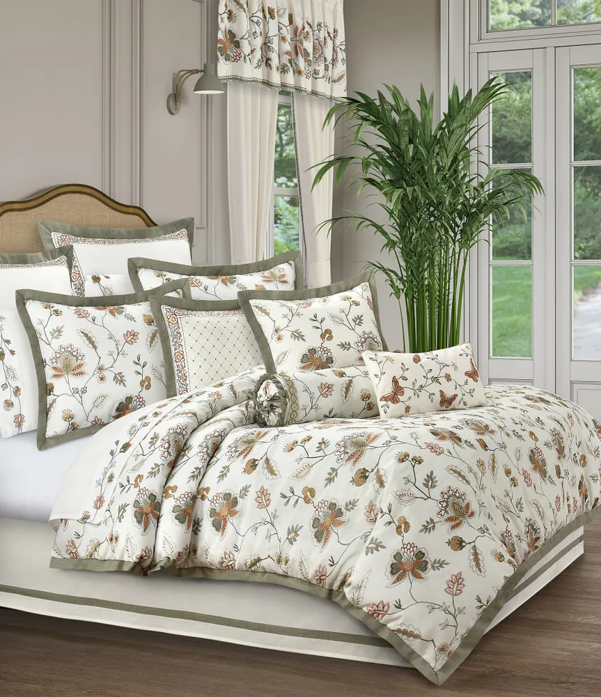 J. Queen New York Jacobean Embroidered Floral Comforter Set