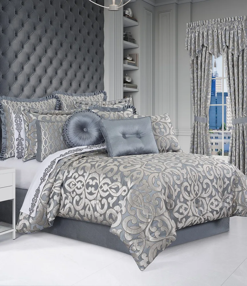 J. Queen New York Barocco Interlocking Damask Comforter Set Bedding Collection