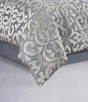 J. Queen New York Barocco Interlocking Damask Comforter Set Bedding Collection