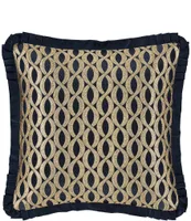 J. Queen New York Biagio Bold Interlocking Woven Damask Reversible Euro Sham