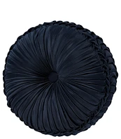 J. Queen New York Biagio Button-Tufted Round Pillow