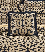 J. Queen New York Biagio Damask Flanged Embellished Square Pillow