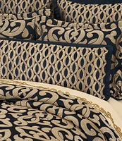 J. Queen New York Biagio Interlocking Damask Reversible Bolster Pillow
