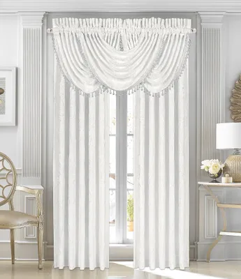 J. Queen New York Bianco Damask Window Treatments