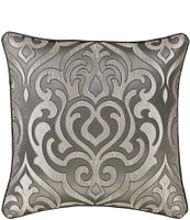 J. Queen New York Bolero Grand-Scale Woven Damask Reversible Decorative Throw Pillow