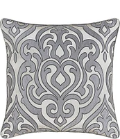 J. Queen New York Bolero Grand-Scale Woven Damask Reversible Decorative Throw Pillow