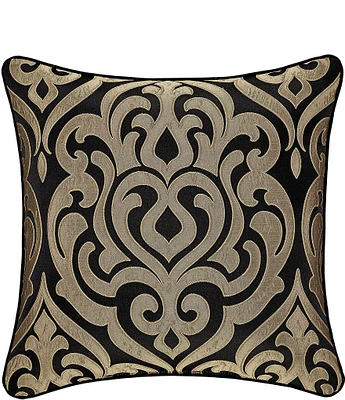 J. Queen New York Bolero Grand-Scale Woven Damask Reversible Decorative Throw Pillow