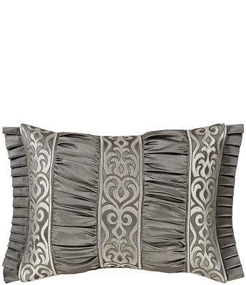 J. Queen New York Bolero Ornate Border Design Boudoir Reversible Decorative Throw Pillow