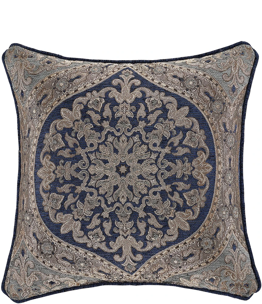 J. Queen New York Botticelli Woven Medallion Print Square Pillow