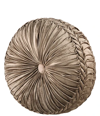 J. Queen New York Bradshaw Button-Tufted Round Pillow