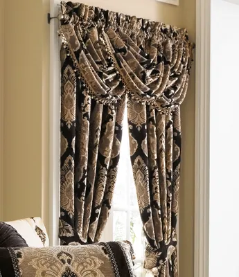 J. Queen New York Bradshaw Damask Chenille Window Treatments