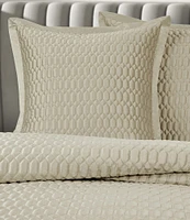 J. Queen New York Brilliance Geometric Quilted Pattern Reversible Euro Sham