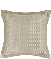 J. Queen New York Brilliance Geometric Square Quilted Reversible Throw Pillow