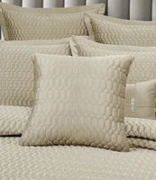 J. Queen New York Brilliance Geometric Square Quilted Reversible Throw Pillow