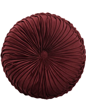 J. Queen New York Calistoga Button-Tufted Braided Detail Tufted Round Pillow