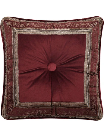 J. Queen New York Calistoga Button-Tufted Framed Reversible Square Pillow