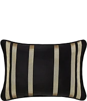 J. Queen New York Calvari Geometric Polished Striped Reversible Boudoir Pillow