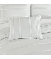 J. Queen New York Calvari Geometric Polished Striped Reversible Boudoir Pillow