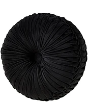 J. Queen New York Cascade Glacier Tufted Velvet Round Pillow