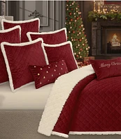 J. Queen New York Casey Quilted Sherpa Quilt Mini Set