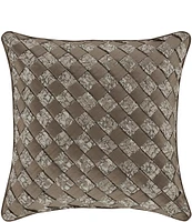 J. Queen New York Cracked Ice Woven Square Pillow