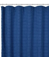 J. Queen New York Darby Tufted Striped Pattern Shower Curtain