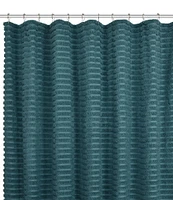 J. Queen New York Darby Tufted Striped Pattern Shower Curtain