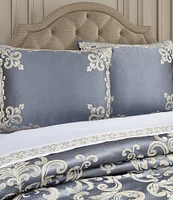 J. Queen New York Dicaprio Engineered Scroll Design Oversized Comforter Set