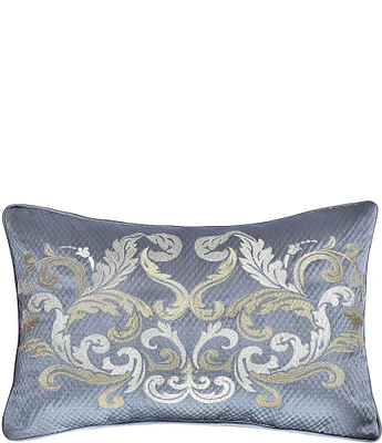 J. Queen New York Dicaprio Scroll Design Embroidered Boudoir Pillow