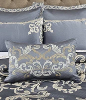 J. Queen New York Dicaprio Scroll Design Embroidered Boudoir Pillow