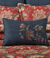 J. Queen New York Enchanted Garden Indigo Boudoir Decorative Throw Pillow