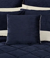 J. Queen New York Everett Ribbed Fleece Reversible Square Throw Pillow