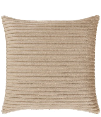 J. Queen New York Everett Ribbed Fleece Reversible Square Throw Pillow